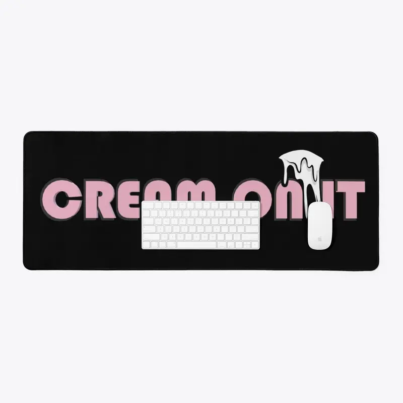 Cream On It Desk Mat